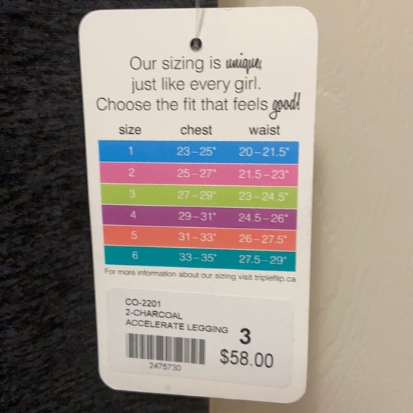 Triple Flip Charcoal Leggings - Picture 6 of 6